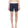 Vilebrequin Merle Superflex Tricolor Swim Trunks In Navy