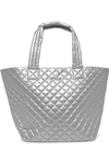 MZ WALLACE Metro medium quilted metallic shell tote