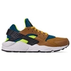 NIKE MEN'S AIR HUARACHE RUN CASUAL SHOES, BROWN - SIZE 9.0,2405433