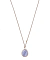 MARGARET SOLOW GOLD CLASP TANZANITE CORD NECKLACE