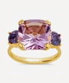 DINNY HALL GOLD PLATED VERMEIL SILVER TERESA AMETHYST AND IOLITE RING,000610085