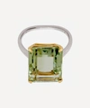 DINNY HALL SILVER AND GOLD AMICA GREEN AMETHYST RING,000610094