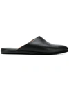 SANTONI LEATHER SLIPPERS