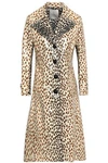 MARCO DE VINCENZO MARCO DE VINCENZO WOMAN COATED PRINTED COTTON-BLEND COAT BEIGE,3074457345619728688