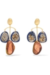 EJING ZHANG PATTER GOLD-PLATED AND RESIN EARRINGS