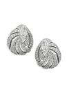 ADRIANA ORSINI Lush Crystal Cutout Button Earrings,0400099841736
