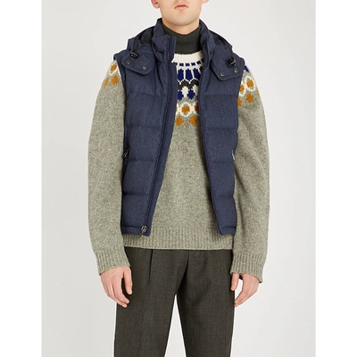 Polo Ralph Lauren Philpot Quilted Wool-down Gilet In Dk French Blue