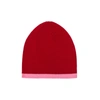 ILLE DE COCOS Merino Beanie Hat Cherry & Flamingo