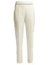 Etro Black Piping Side Zip Pant In White