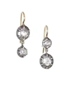 RENEE LEWIS WOMEN'S 18K GOLD & STERLING SILVER DIAMOND DROP EARRINGS,0400099945917