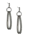 NINA GILIN WOMEN'S DIAMOND LINKED HOOP DROP EARRINGS