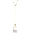 RENEE LEWIS 18K Yellow Gold & Rectangular Diamond Shake Pendant Lariat Necklace