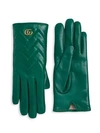 GUCCI GG Marmont Leather Gloves