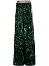 DOLCE & GABBANA DOLCE & GABBANA FASHION DEVOTION SEQUINNED TROUSERS - 绿色