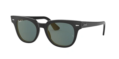 Ray Ban Ray-ban Womens Black Rb2168 Meteor Square-frame Sunglasses In Polarized Grey Classic