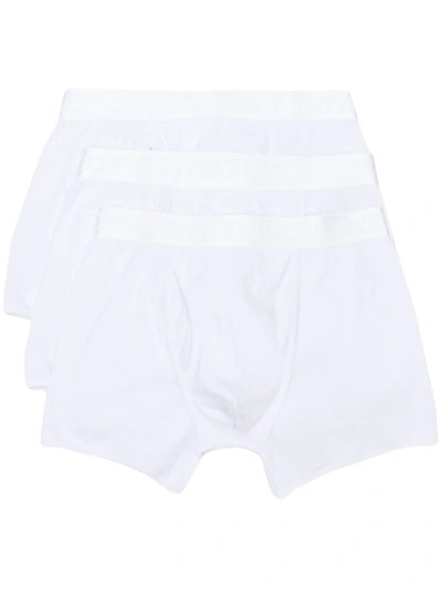 Off-white Men's 3-pack Stretch Cotton Boxer Shorts In White