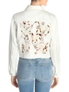 OFF-WHITE Floral Embroidered Denim Jacket