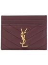 SAINT LAURENT MONOGRAM PLAQUE CARDHOLDER