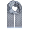 Gucci Wool Gg Jacquard Scarf In Light Blue