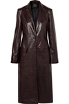 THEORY TEXTURED-LEATHER COAT