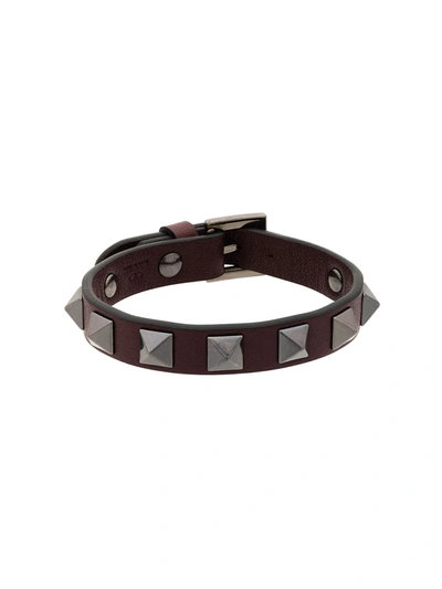 Valentino Garavani Rockstud-embellished Bracelet In Brown
