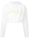 ANDREA CREWS LUXE SIGNATURE CROPPED HOODIE