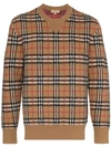 BURBERRY BURBERRY HOUSE CHECK CREW NECK JUMPER - 中性色