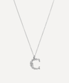 ALEX MONROE SILVER FLORAL LETTER C ALPHABET NECKLACE,000603852