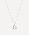 ALEX MONROE SILVER FLORAL LETTER G ALPHABET NECKLACE,000603856