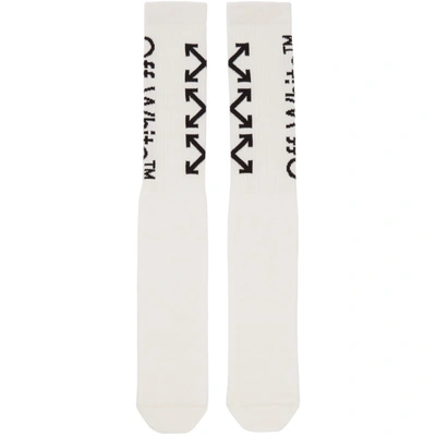 Off-white Knitted Arrow Socks In Offwht/blk