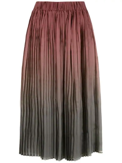 À La Garçonne Gradient Pleated Skirt In Multicolour