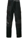 MAHARISHI MAHARISHI PATCHWORK TRACK PANTS - BLACK