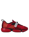 Prada Sock Knit Sneakers In Red