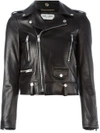 Saint Laurent Leather Biker Jacket In Black