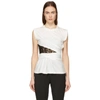 ALEXANDER WANG ALEXANDER WANG WHITE LACE BUSTIER T-SHIRT