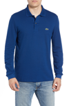 Lacoste Long Sleeve Pique Polo - Classic Fit In Inkwell
