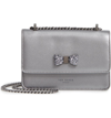 TED BAKER LOTIIEE BOW CONVERTIBLE LEATHER BAG - GREY,XC8W-XB6Q-LOTIIEE