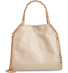 STELLA MCCARTNEY 'MINI FALABELLA - SHAGGY DEER' FAUX LEATHER TOTE - IVORY,371223W9355