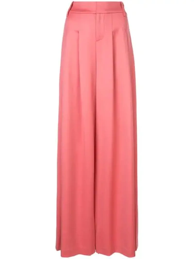 Alice And Olivia Scarlet Wide Leg Trousers In Pink