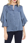VINCE CAMUTO RUFFLE BELL SLEEVE TOP,9168101