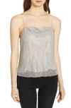 ALICE AND OLIVIA HARMON CRYSTAL CHAINMAILLE CAMISOLE,CC811E01023