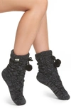 Ugg Pompom Fleece Lined Socks In Navy