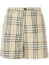 ANDREA CREWS SNAP BUTTON CHECKED SHORTS