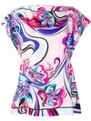 EMILIO PUCCI MERIDA PRINT SILK BLOUSE