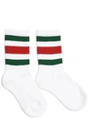 GUCCI GUCCI STRIPED WEB SOCKS