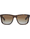 Ray Ban Ray-ban Womens Havana Rubber Rb4165 Tortoise Shell Rectangle Sunglasses In Havana Rubber