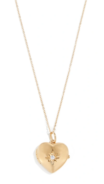 Reliquia Open Heart Necklace In Yellow Gold/pearl