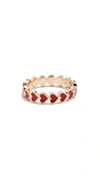 ALISON LOU 14K HEART STACK RING