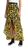 ALICE AND OLIVIA Sueann Ruffle Midi Skirt