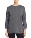 EILEEN FISHER STRIPED TEE,R8TTR-T4342P